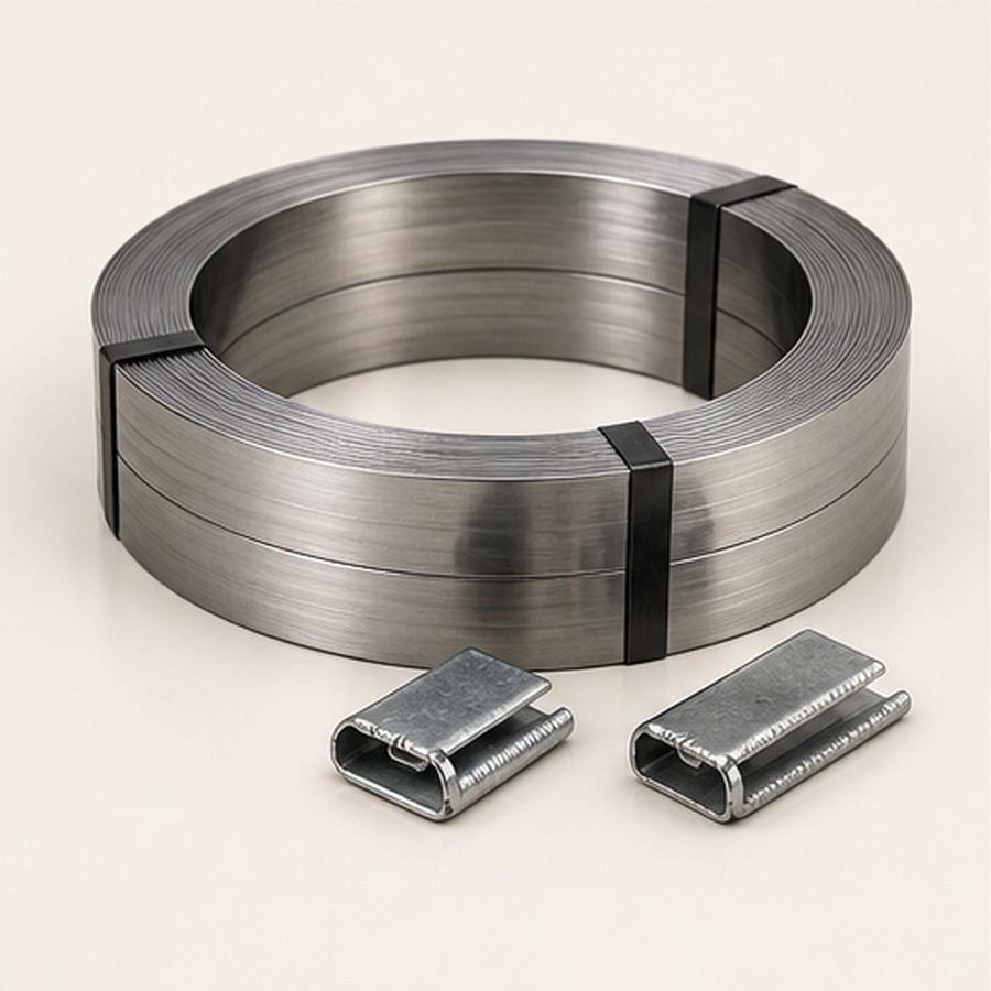 Metal packing strip